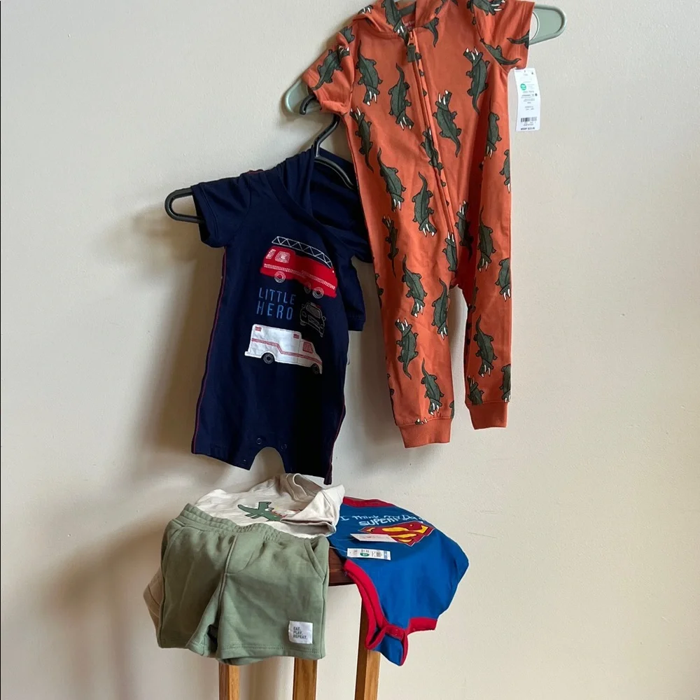 Carter's Kids Matching Sets - Orange, Navy, Green